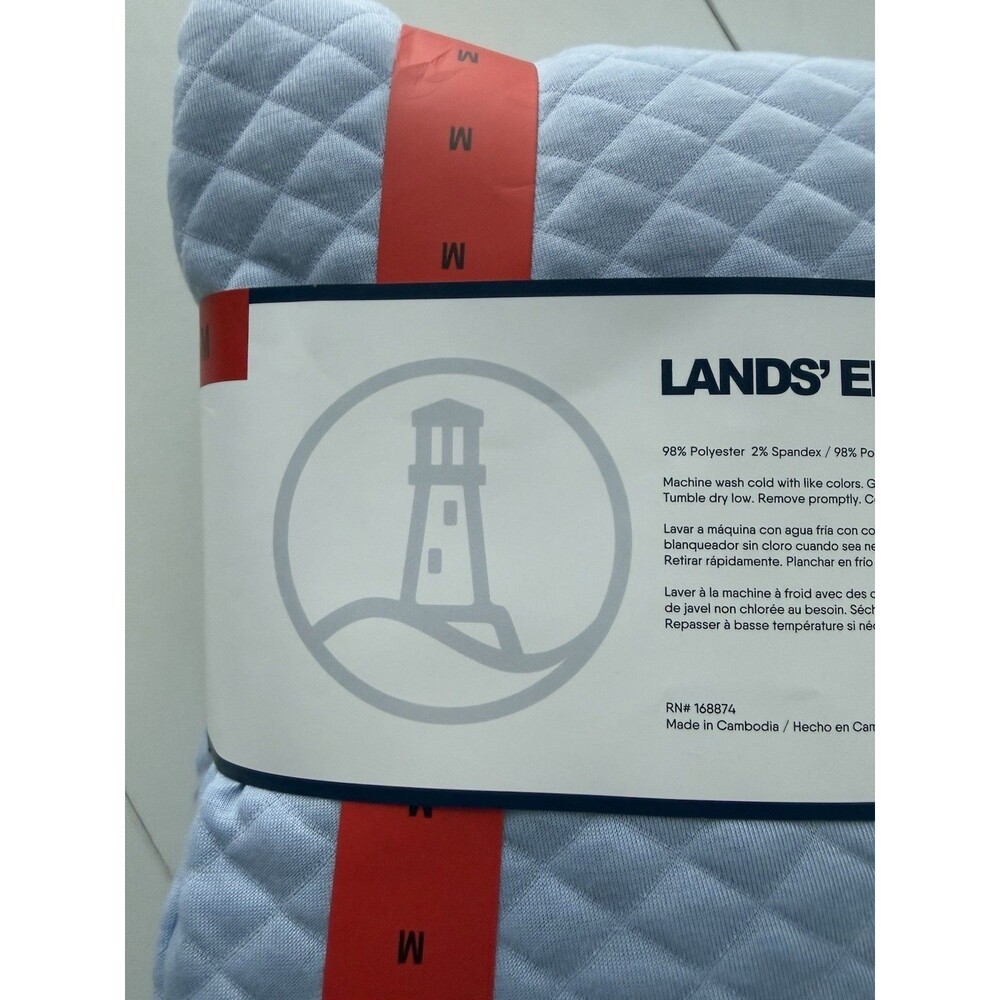 Lands End Women's Quilted Lounge Set Super SOFT Blue M With Tags - Picture 8 of 14